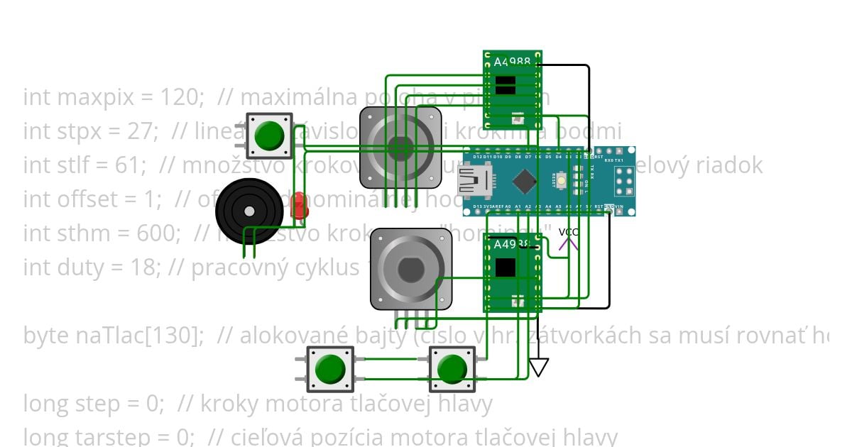 receipt printer (single pin) simulation