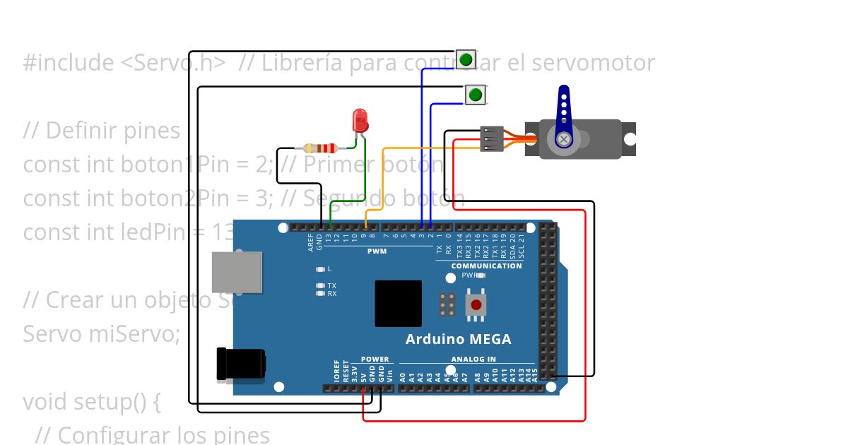 Led-Servo simulation