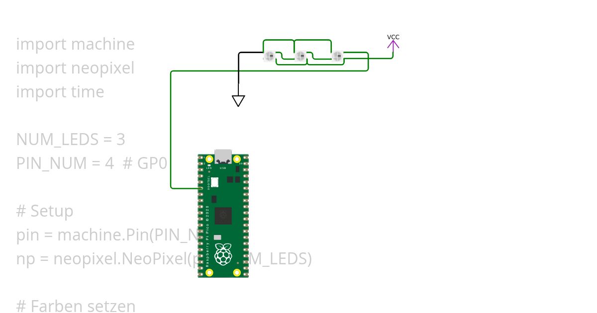 neopixel lauflicht  simulation