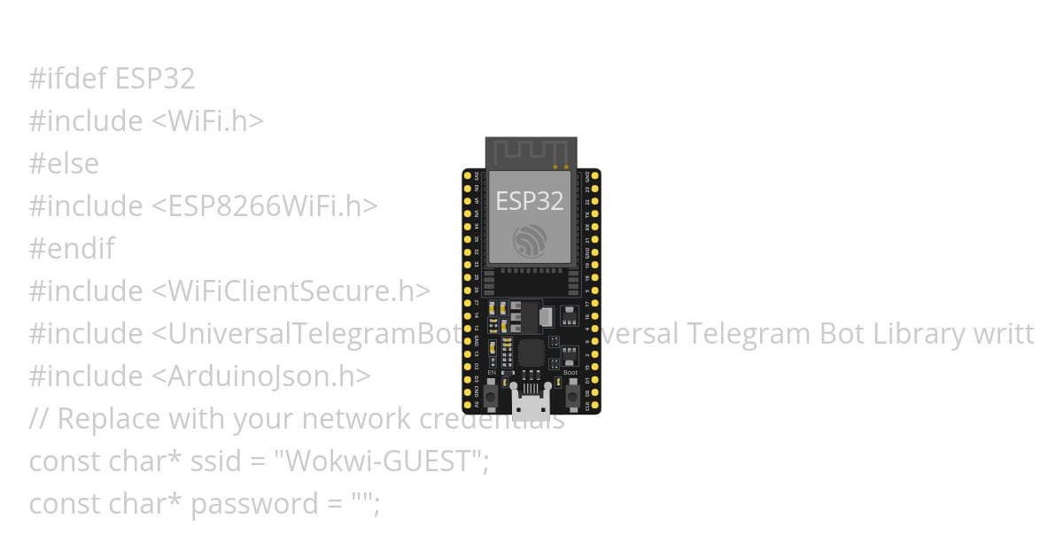 ESP32 Telegram Bot simulation
