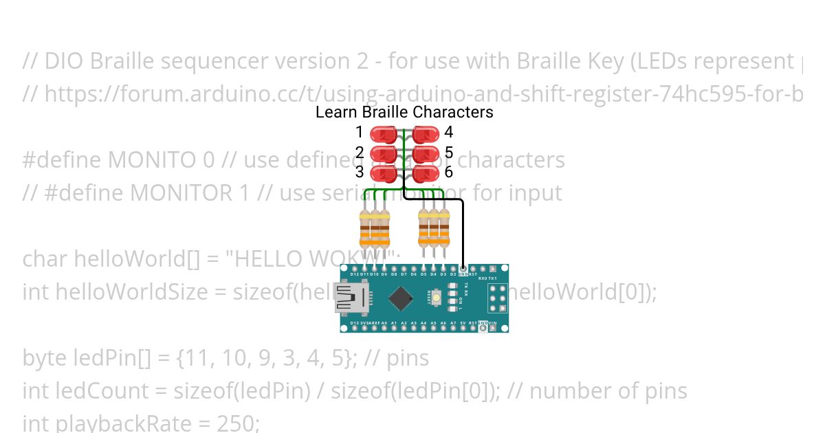 brailleSequencer simulation