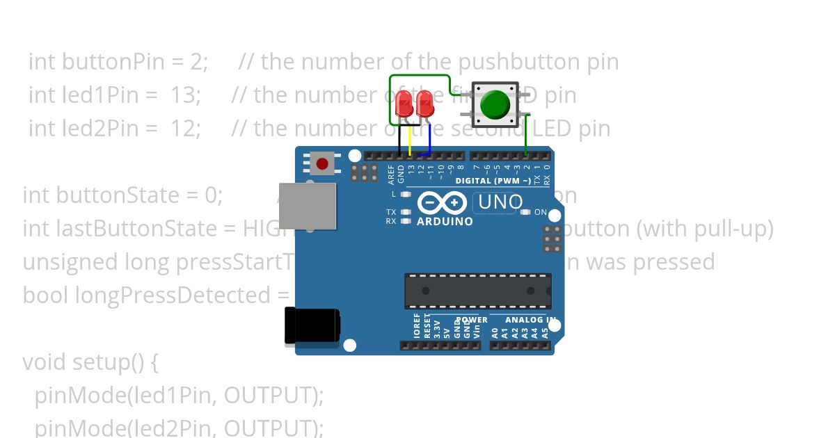 LED Toggle with Long/Short Press simulation