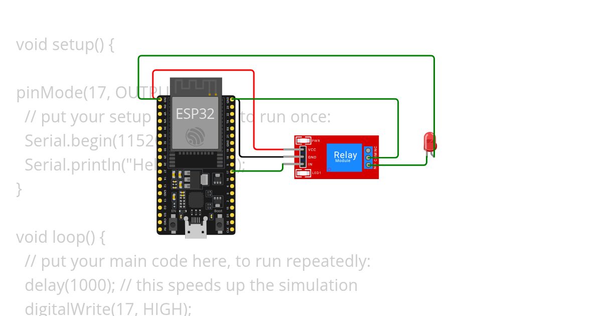 relay Esp32 simulation