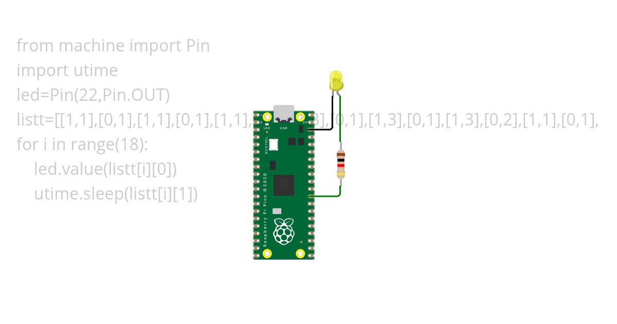 LED Sequence with Meaning (Morse Code SOS)  simulation