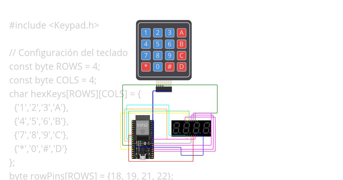 4-digits 7-segment display Copy simulation