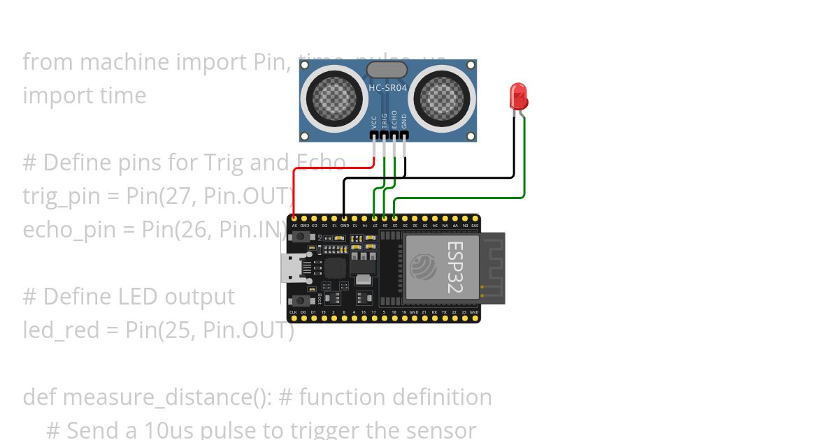 Ultrasonic sensor simulation