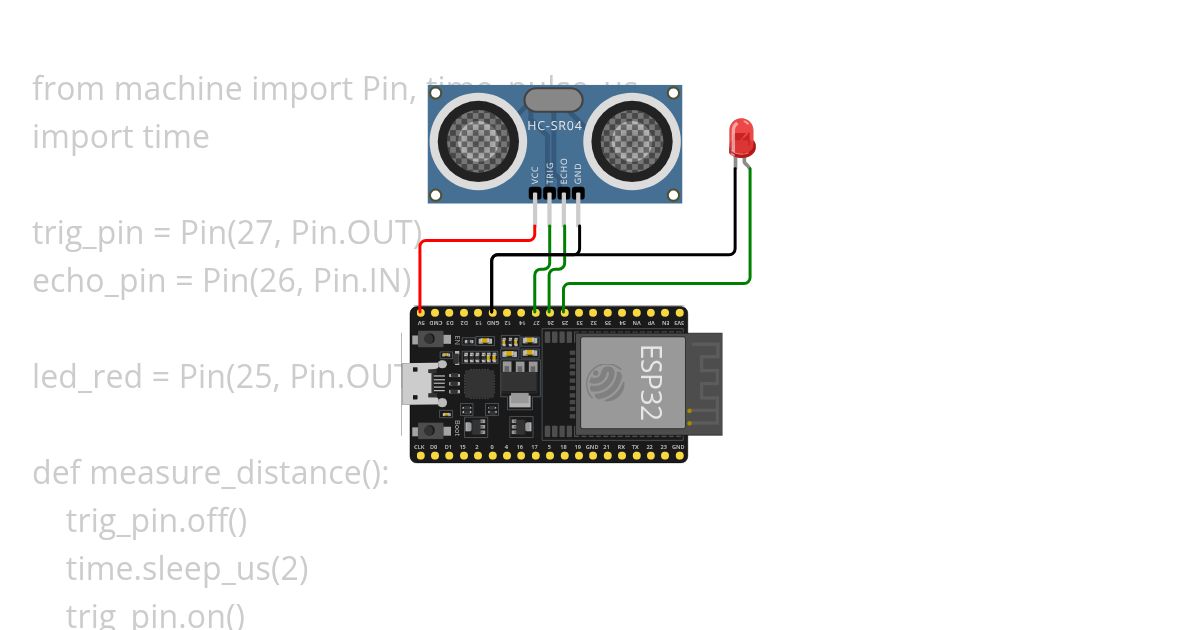 Ultrasonic sensor 2 simulation