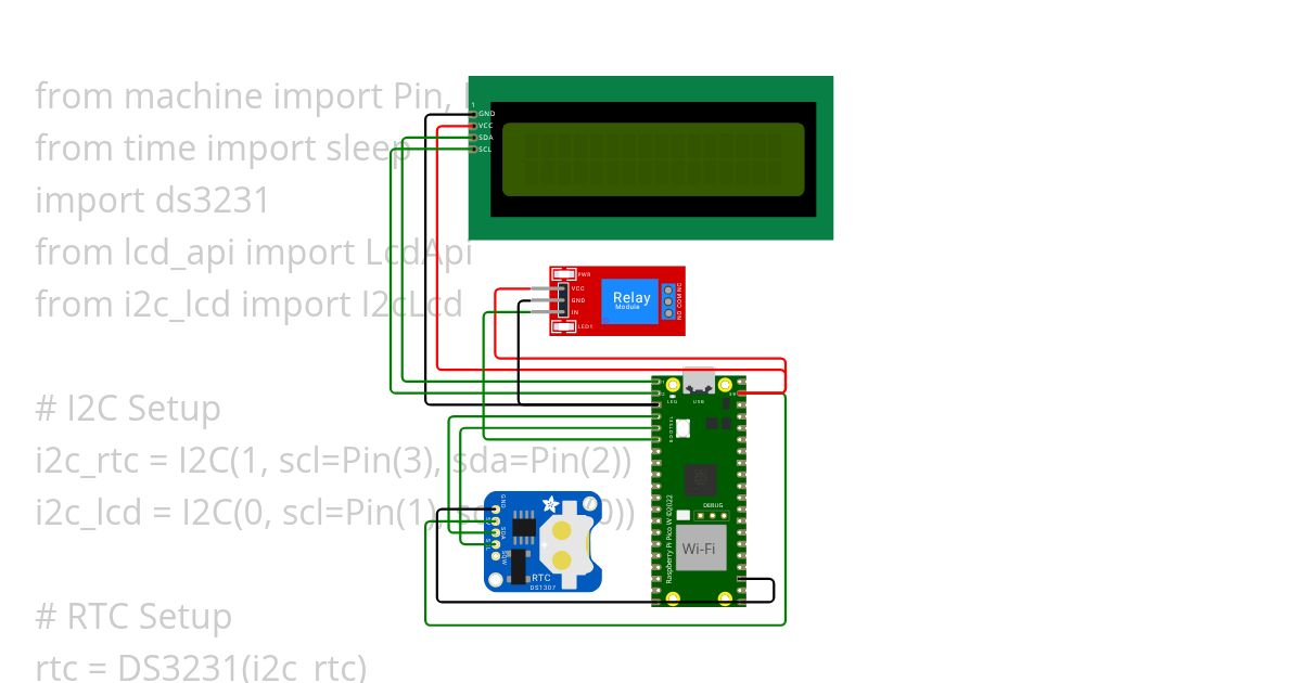 Uhrzeit Datum auf OLED mit DS3231 simulation
