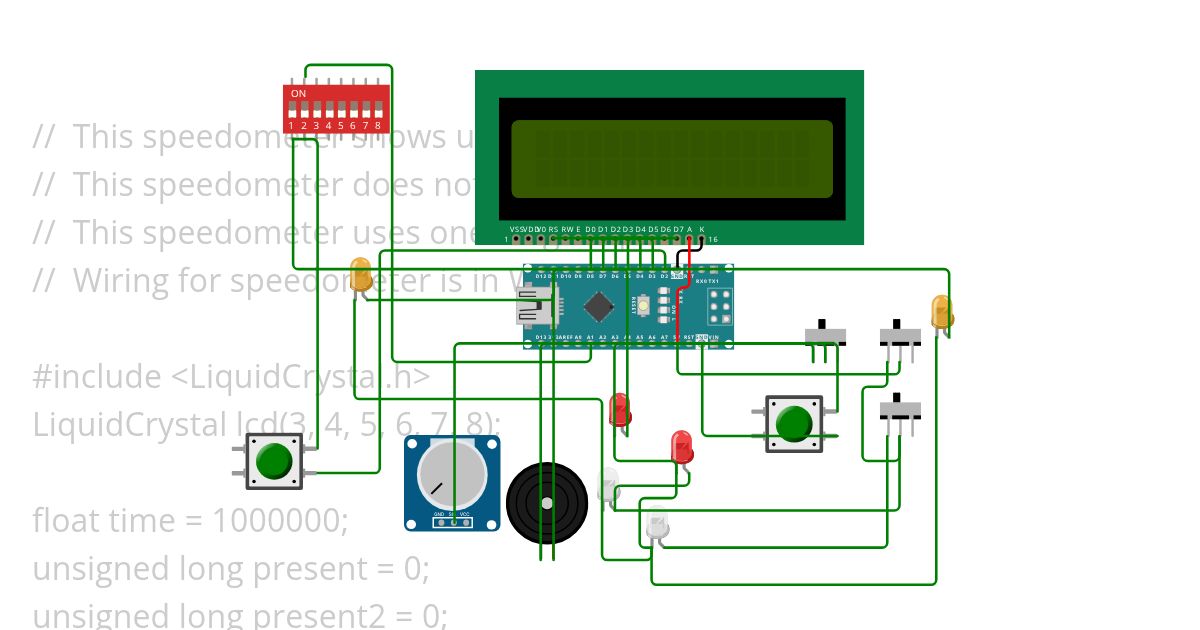 Bicycle lighting system with speedo simulation