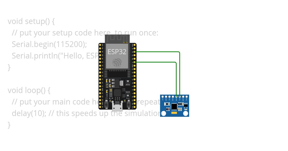 ESP32 MPU6050 Test simulation