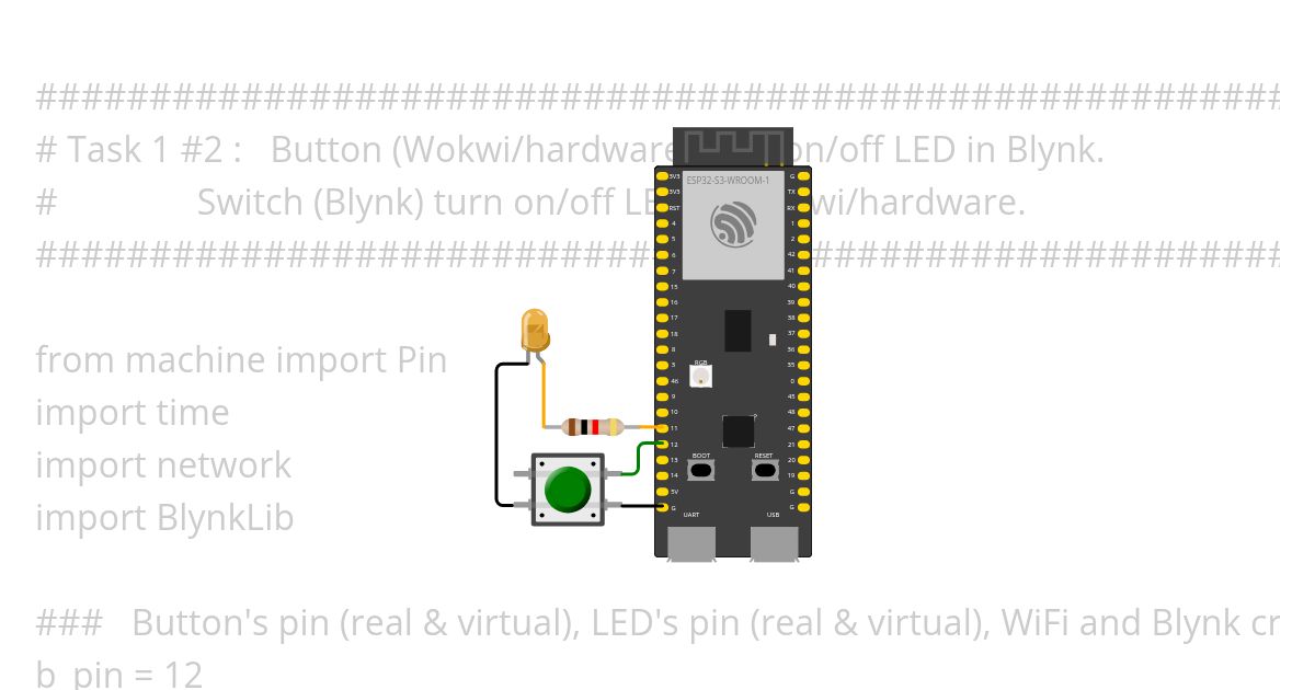 button led blink1 simulation