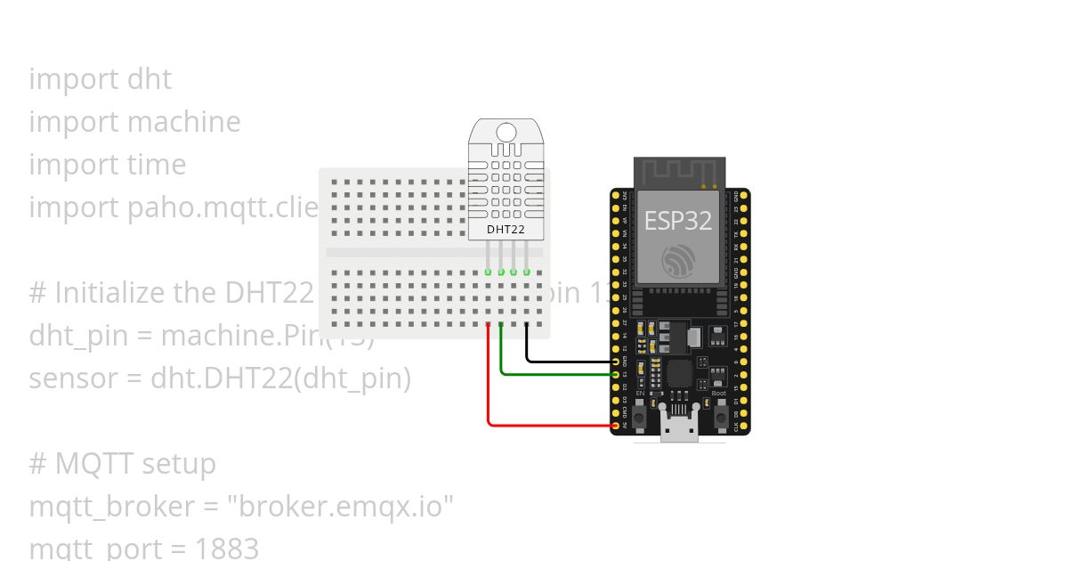 temperature sensor with micropython simulation