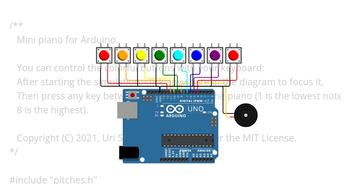 buzzer control project 4 simulation