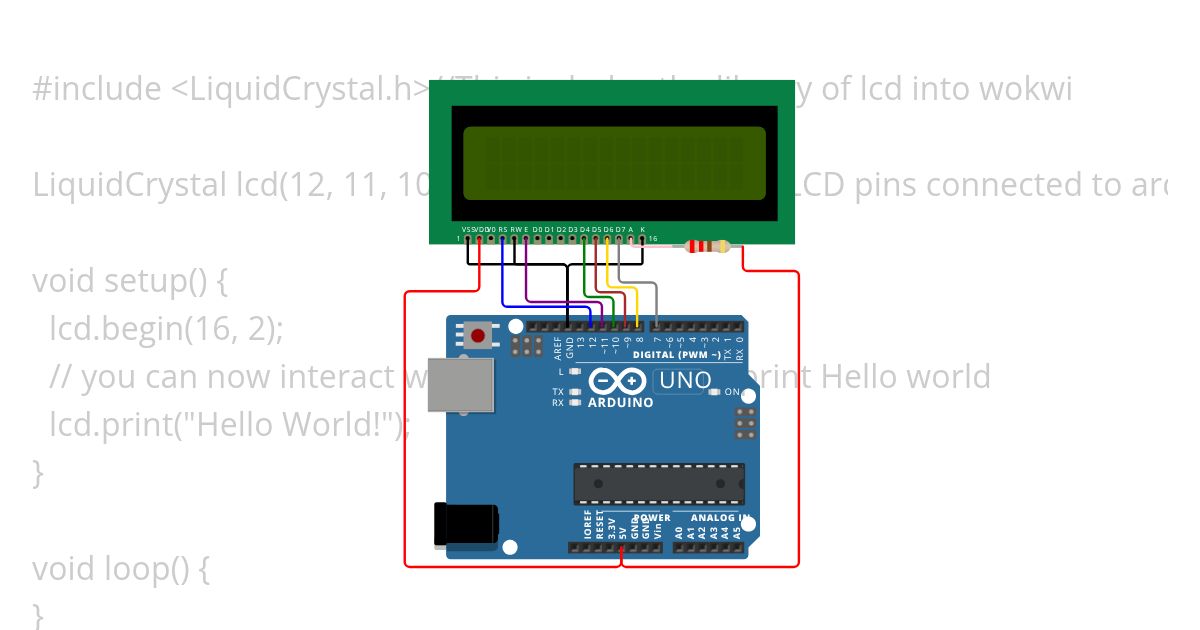 lcd display project 2 simulation