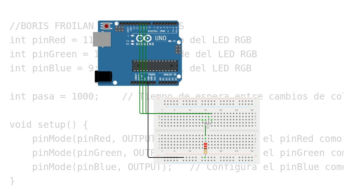 EJEMPLO 3 LED RGB (cátodo común – otra opción)