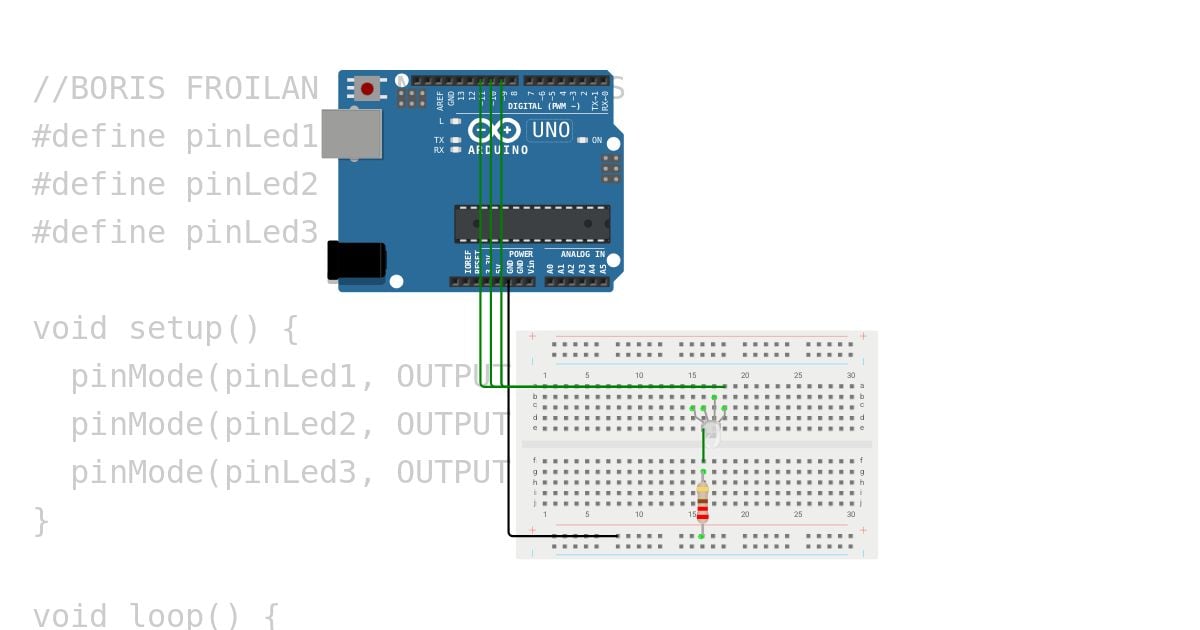 EJEMPLO 4 LED RGB con 