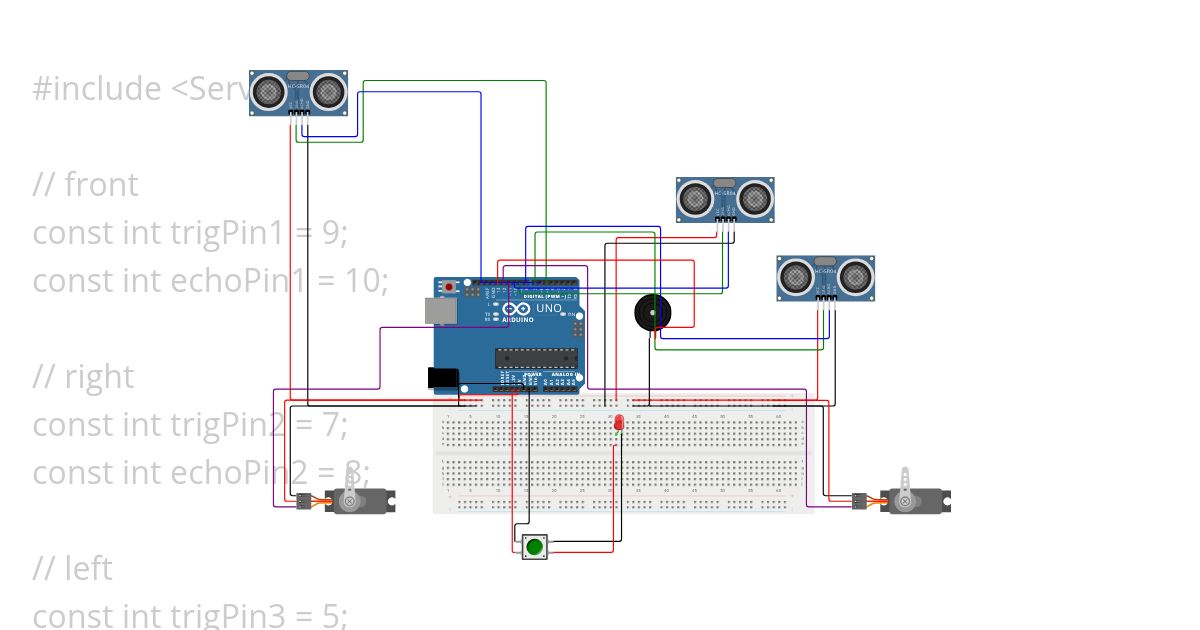 obstacle detection system  simulation