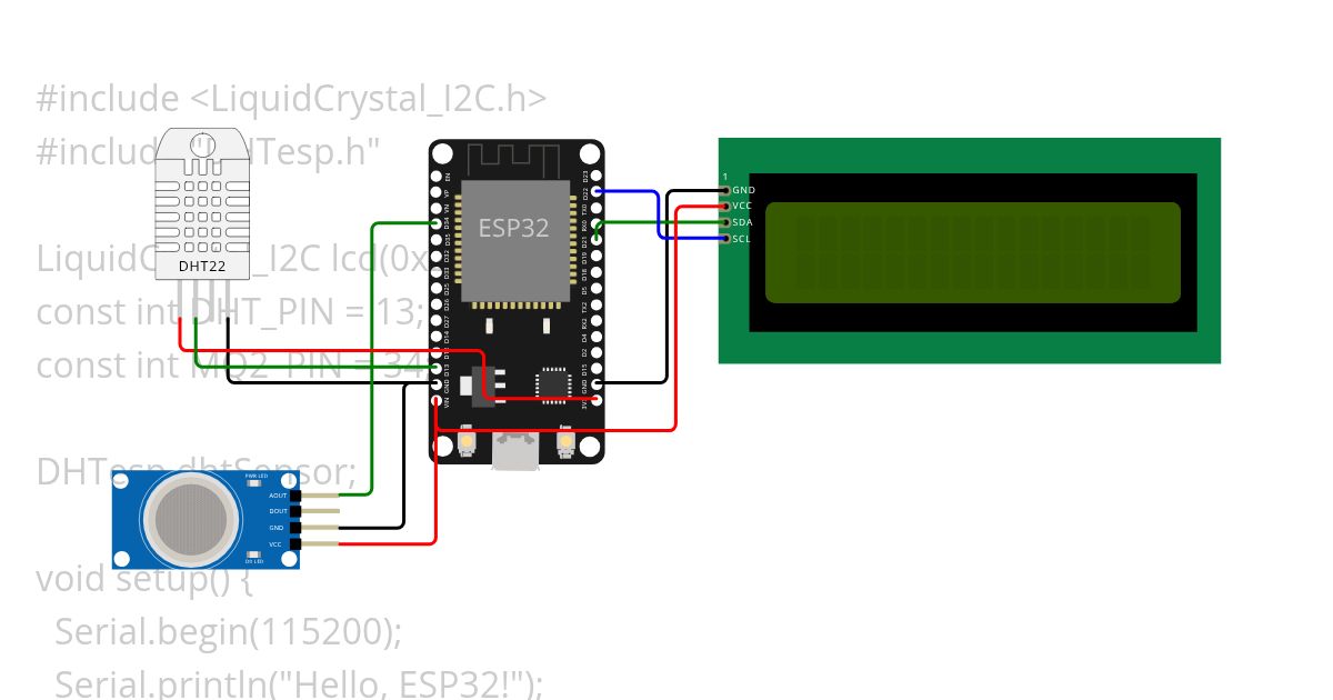 ESP32-DHT22-LCD Copy simulation