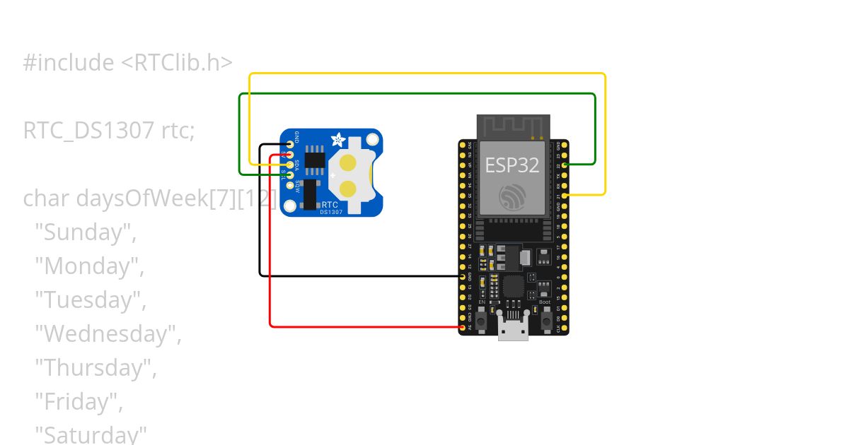 esp32-trc-ds1307 simulation