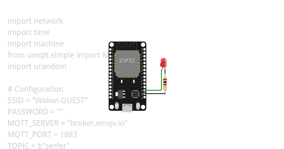 MicroPython MQTT ESP32 by Najib simulation