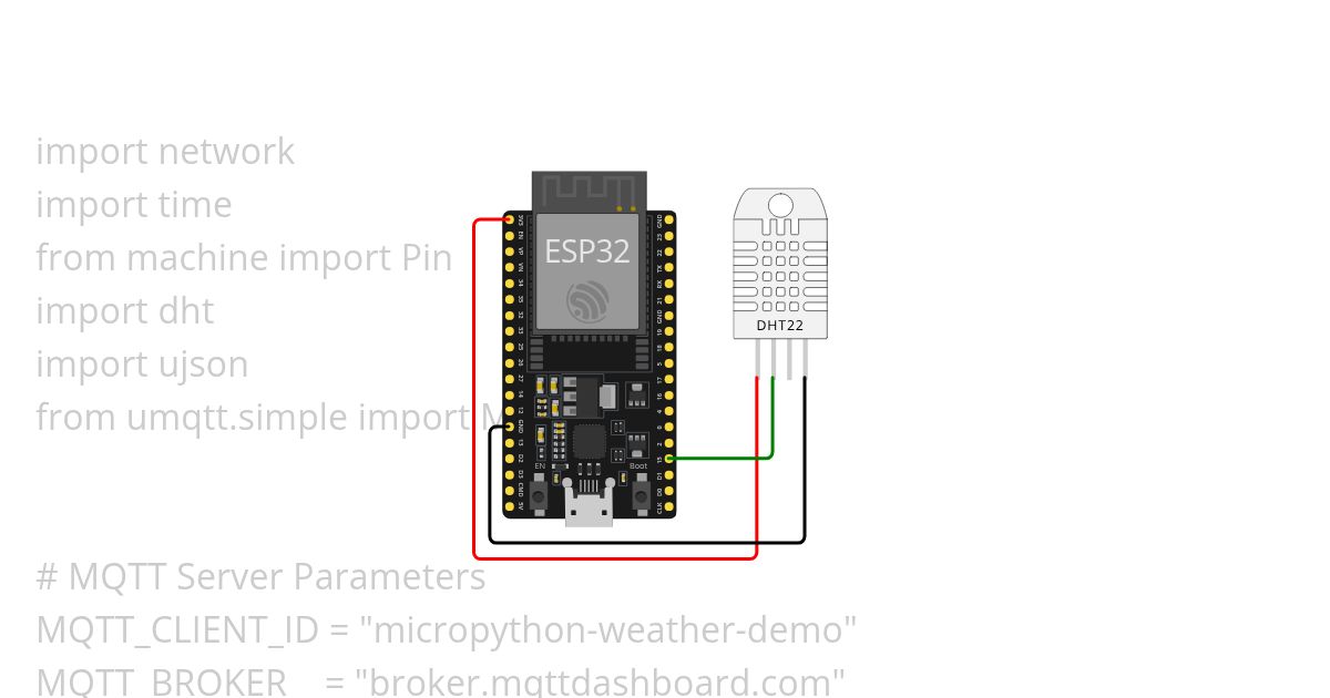 MicroPython MQTT Station (ESP32)  simulation