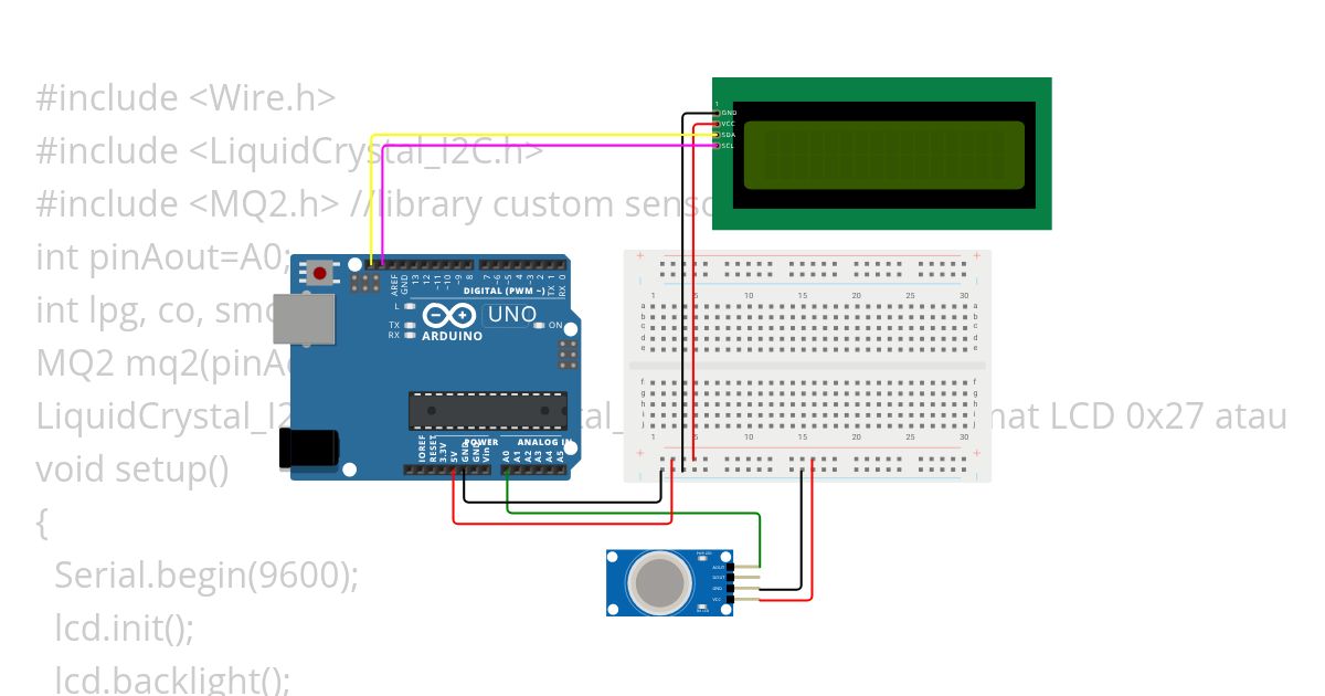 Modul 8 Sensor Gas - MQ2 simulation