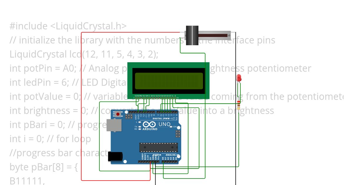 project-10 LED brightness  simulation
