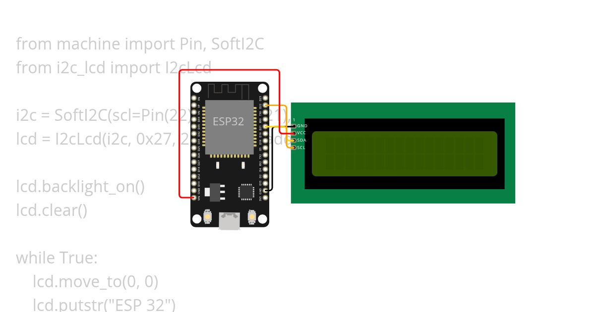 LCD I2C - Python simulation
