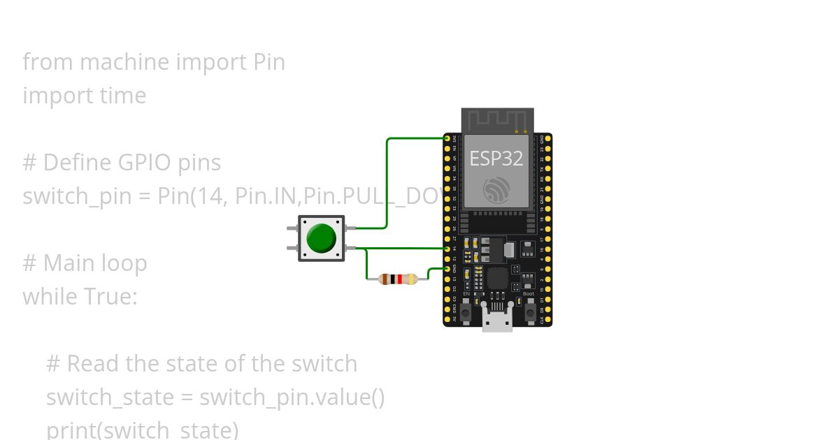 digitalin: PB (pull down) led simulation