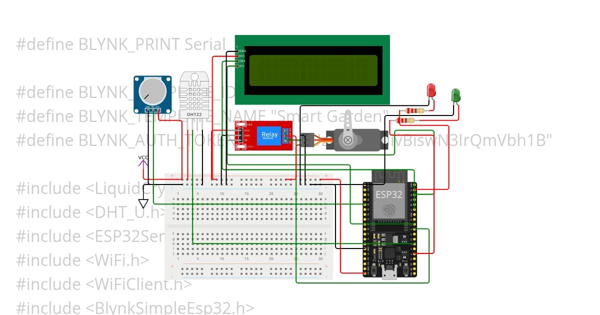 Smart Garden Watering System with esp32 Using IoT simulation