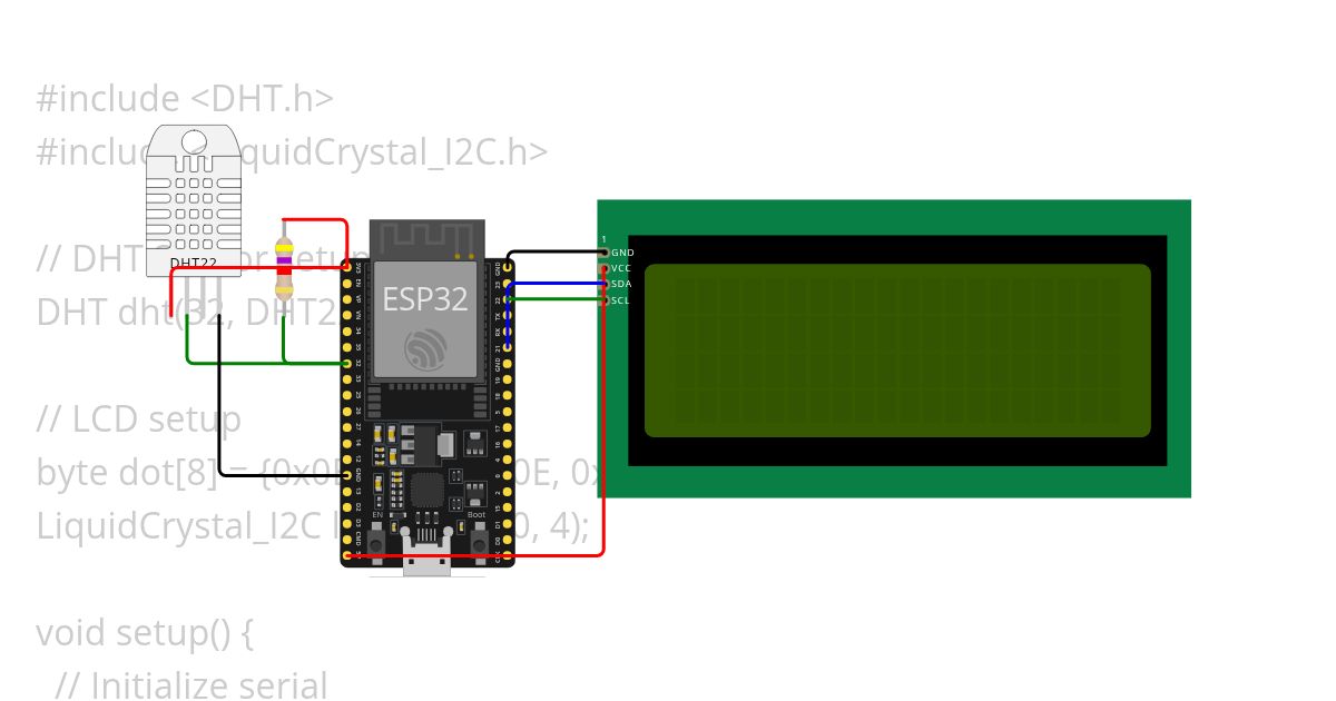 UPenn 3.5 DHT22 and LCD simulation