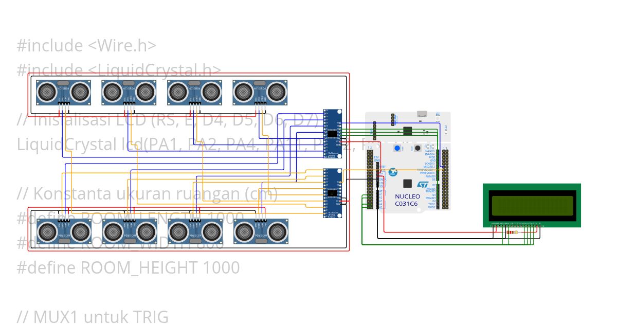 ultrasonik, OLED, STM32 Copy simulation