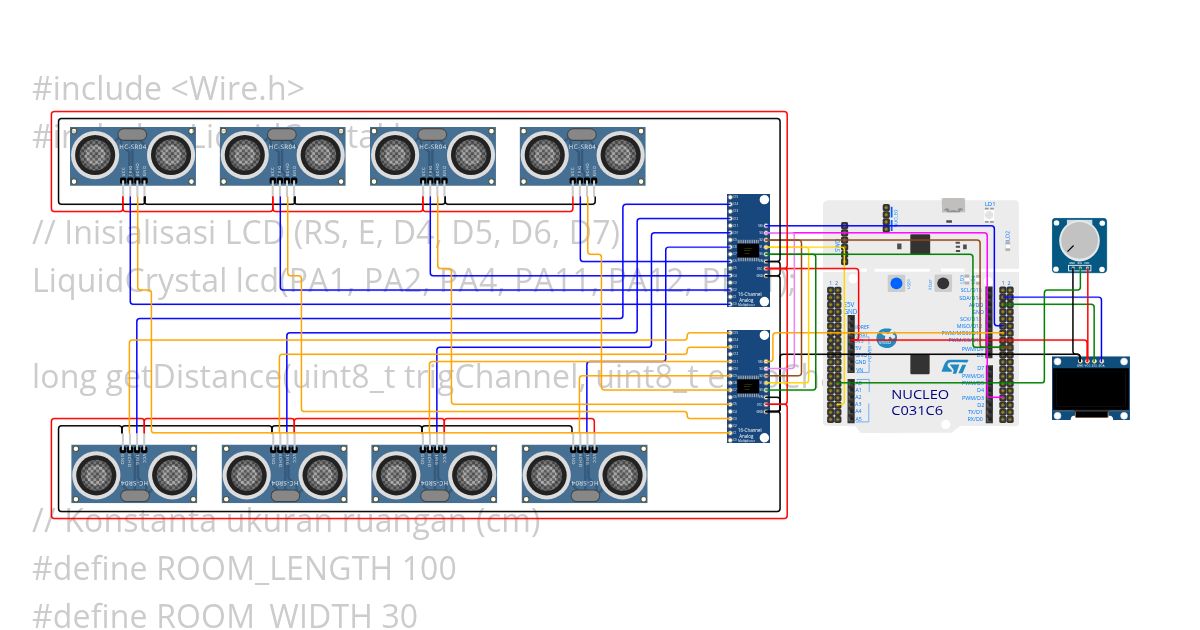 ultrasonik, OLED, STM32 Copy simulation