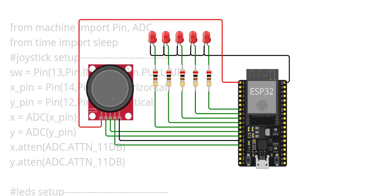 ESP32_JoyStick_Leds_RunLeftRight simulation