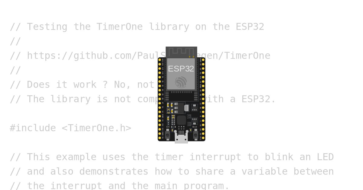 TimerOne library not compatible with ESP32 simulation