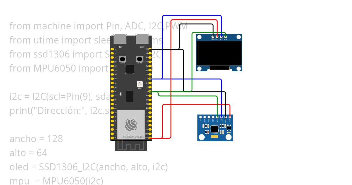 i2c lcd mpu6050 2025 simulation