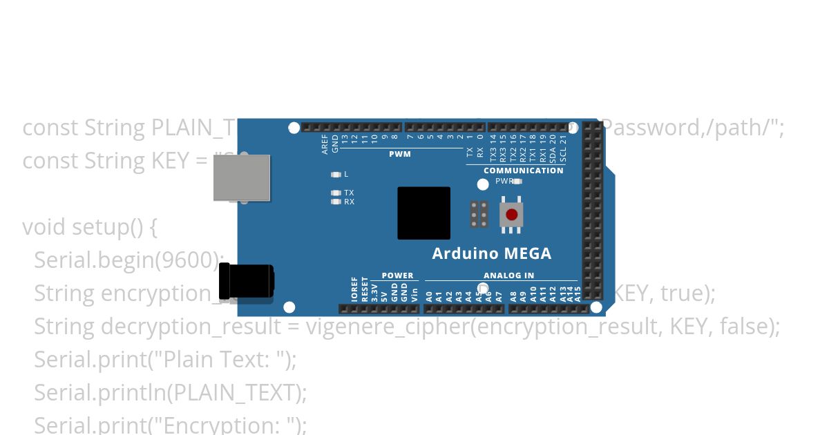 Vigenere encryption simulation