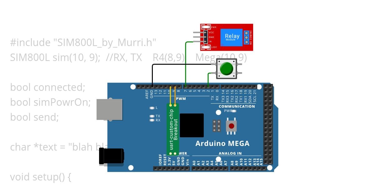 Send SMS with SIM800L_by_Murri (test) simulation