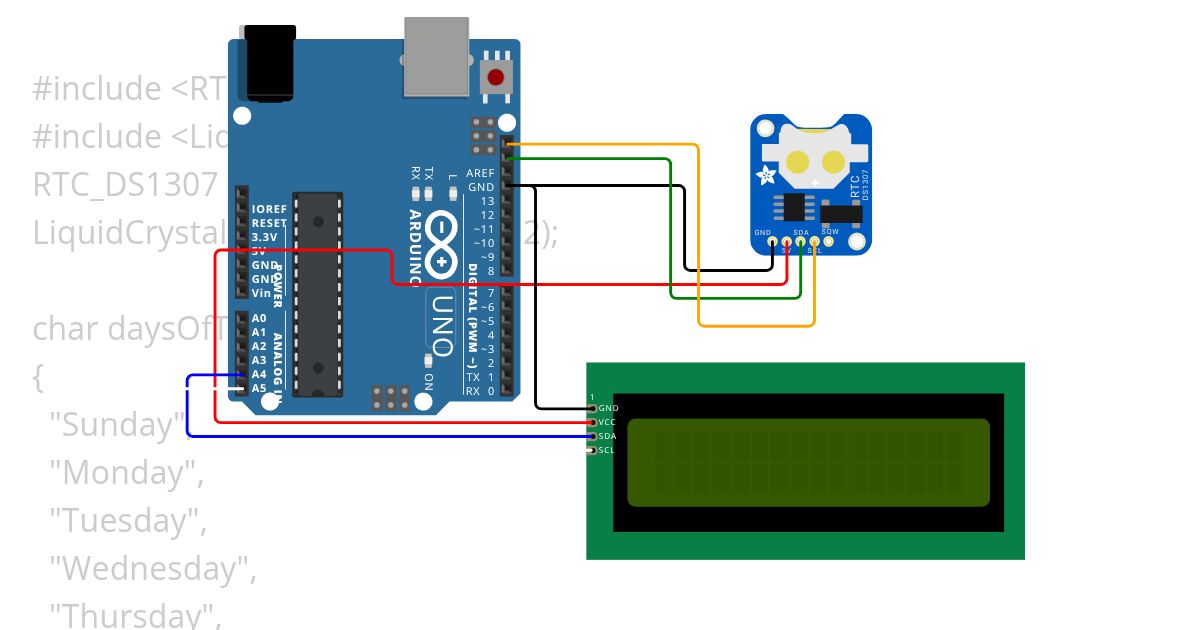 RTC module with arduino simulation