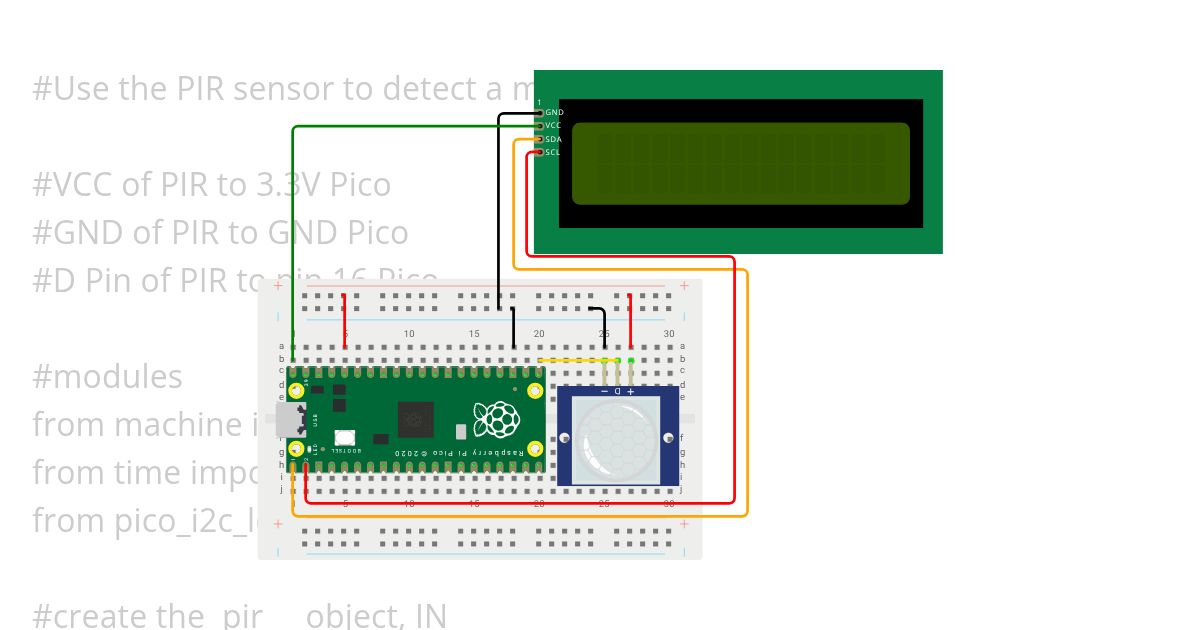 Motion detection Display simulation