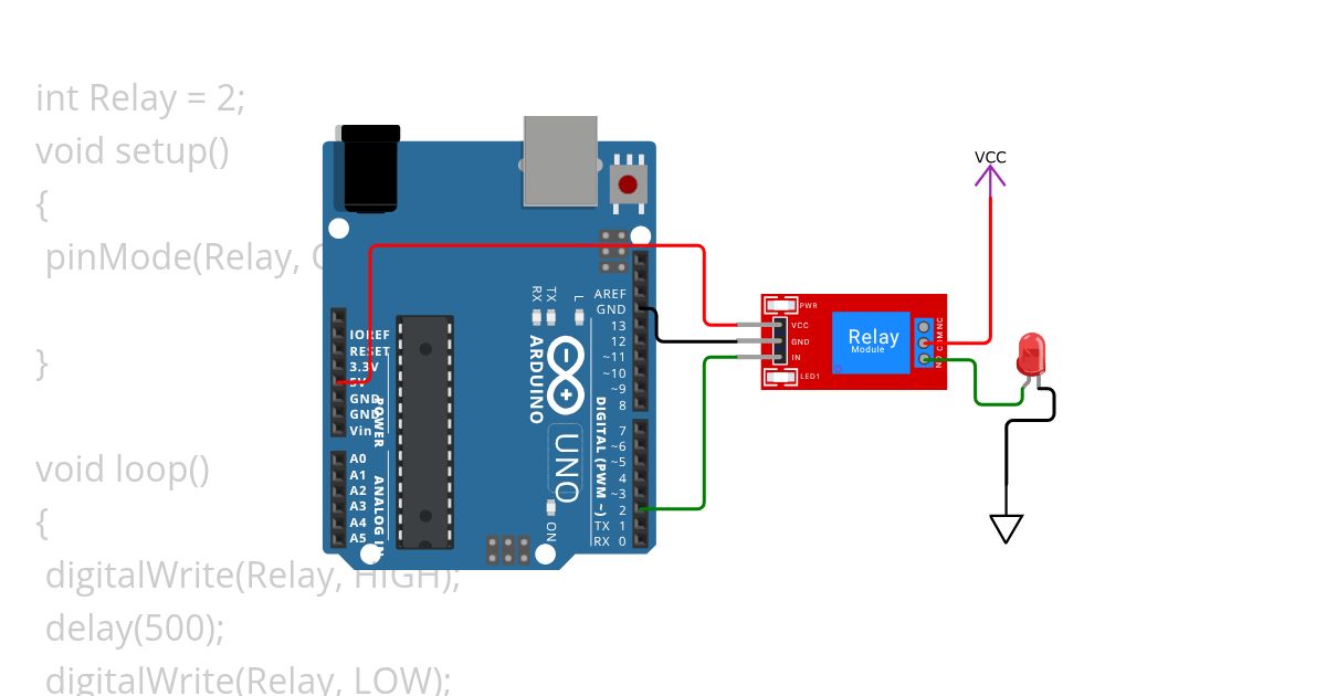 Relay Module With Arduino simulation