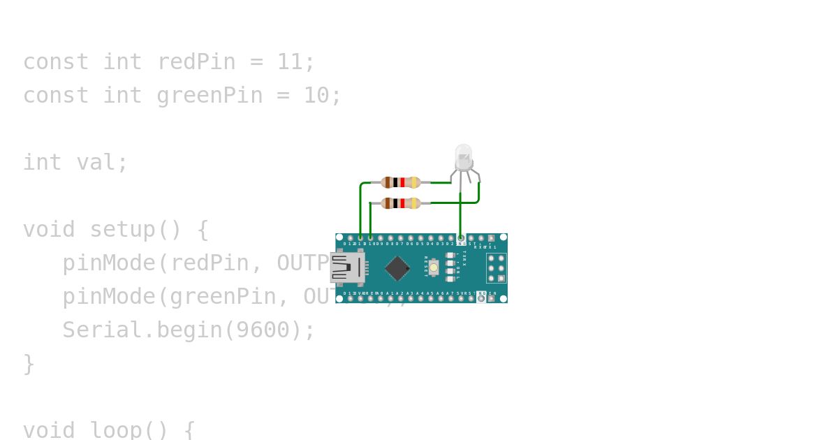 Modul 2 LED Warna KY 029 simulation