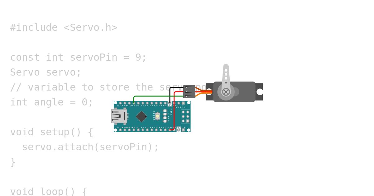 Kontrol Motor servo SG 90 simulation