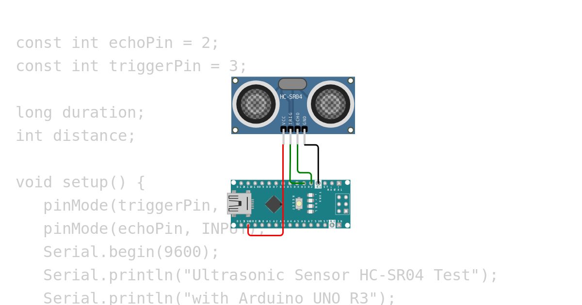 Modul Pengukur jarak ultrasonic HC sr04 simulation