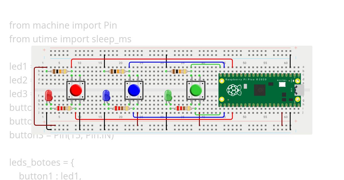 botoes pull up, down e switch simulation