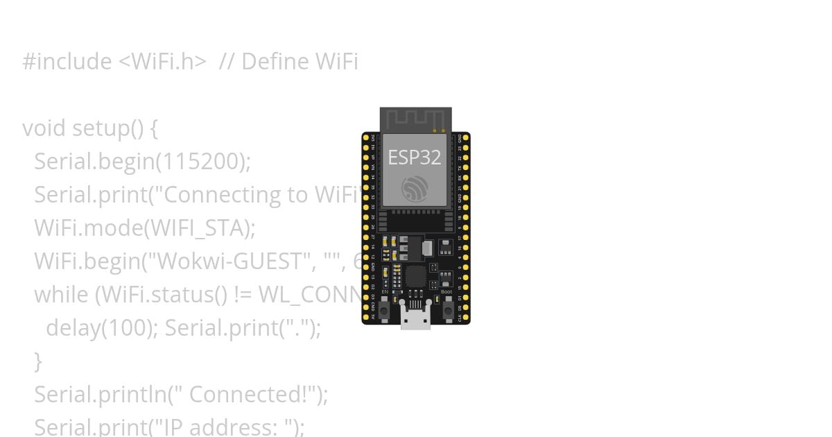 5.1 A Standard ESP32 WiFi Program in Station Mode simulation