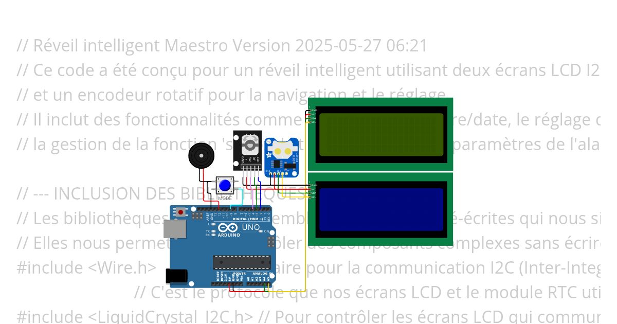 Réveil intelligent Maestro Version 2025-05-27 06:21 simulation