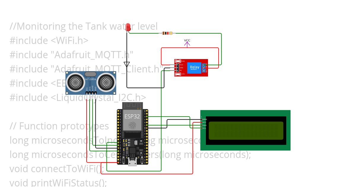  Tank Water Level Monitor simulation