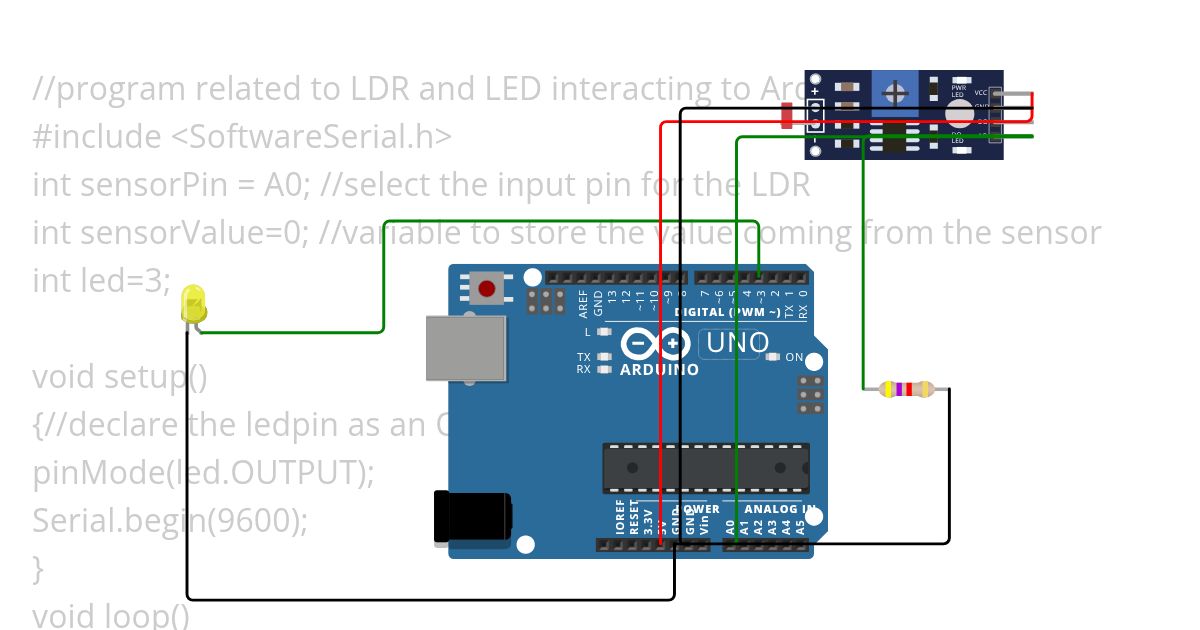 Automatic street light system  simulation