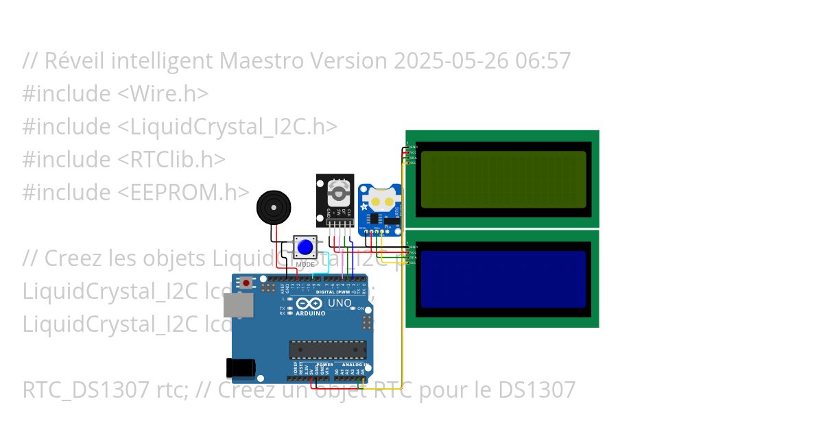 Réveil intelligent Maestro Version 2025-05-26 06:57  simulation